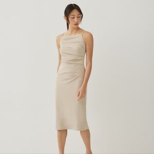 Love, Bonito Womens Jaena Drape Bodycon Midi Dress - Nude, S